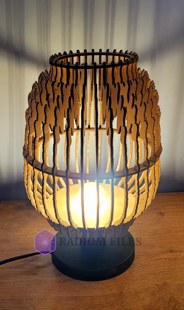 Eternal Flame Lampshade – SVG DXF STL Files for Laser Cutting & 3D Printing | 3mm (1/8 inch) Material | Commercial License Included | Assembly Instructions Included | 250mm tall × 200mm wide × 200mm deep