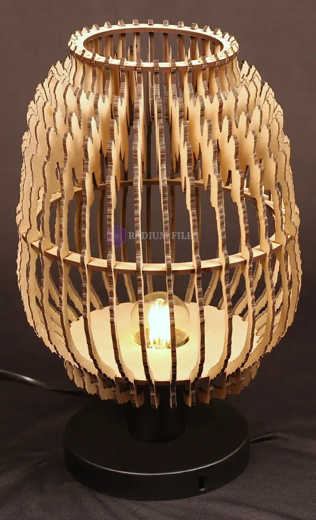 Eternal Flame Lampshade – SVG DXF STL Files for Laser Cutting & 3D Printing | 3mm (1/8 inch) Material | Commercial License Included | Assembly Instructions Included | 250mm tall × 200mm wide × 200mm deep